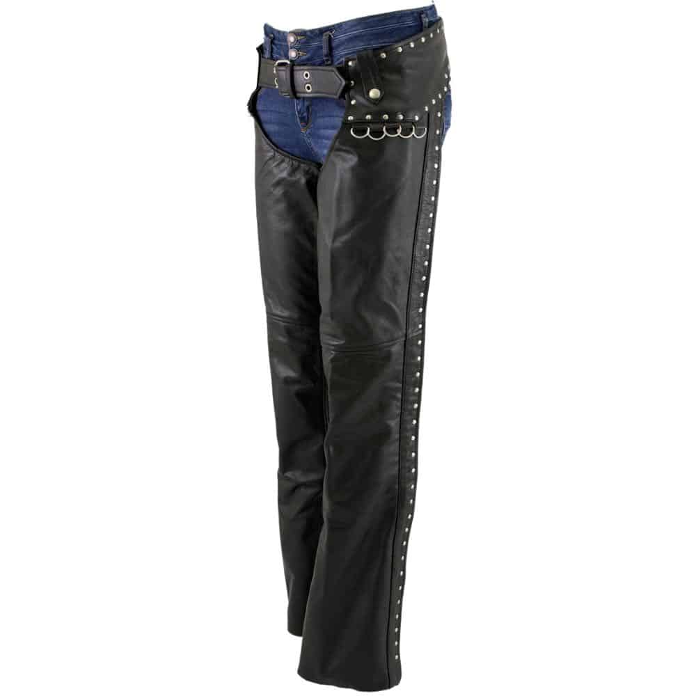 Riveted Womens Leather Chaps | Womens Black Leather Chaps