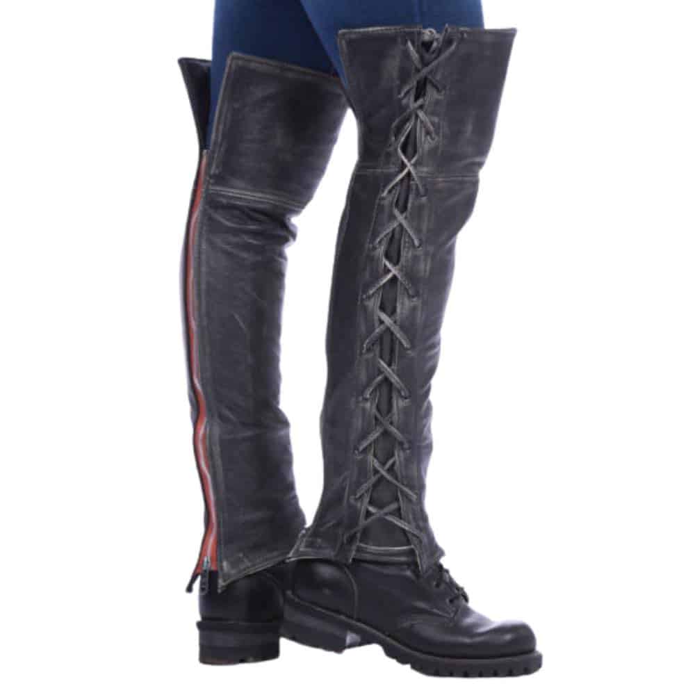 Women's leather clearance half chaps motorcycle