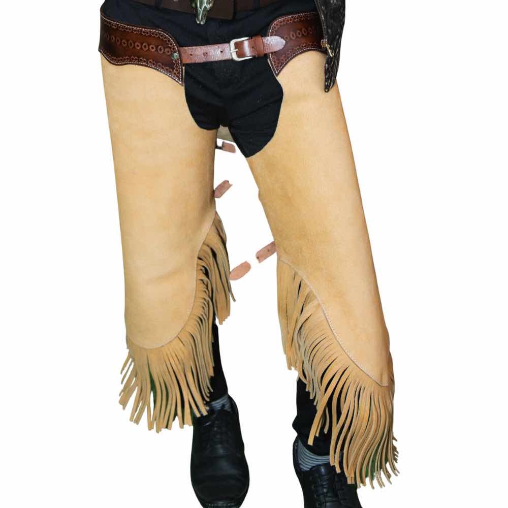Fringed Western Leather Chaps - Western Leather Chaps