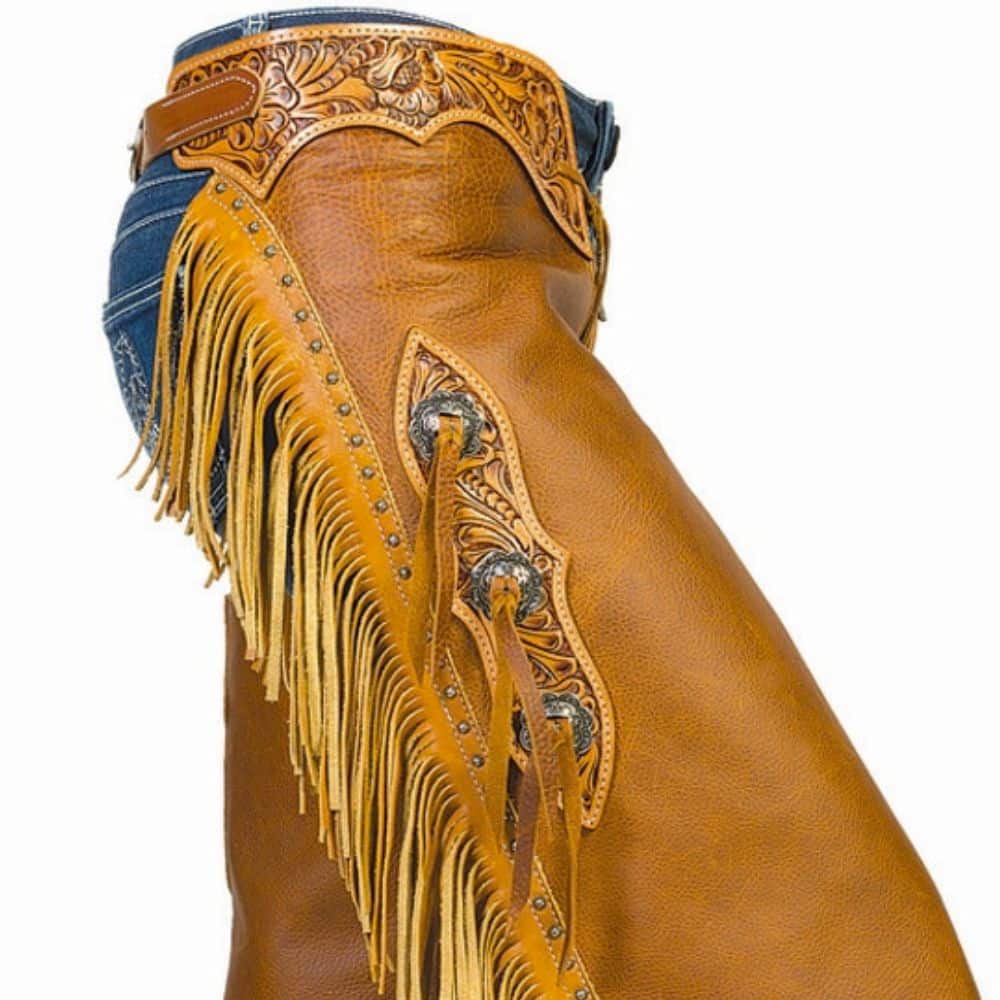 Womens Chaps with Fringe, Leather Ladies Fringe Chaps - Leather Chaps Maker